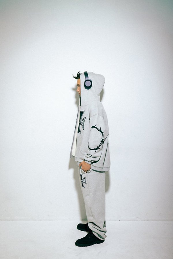 画像4: mindseeker マインドシーカー Cross Punk Zip Hoodie{-BFS} (4)