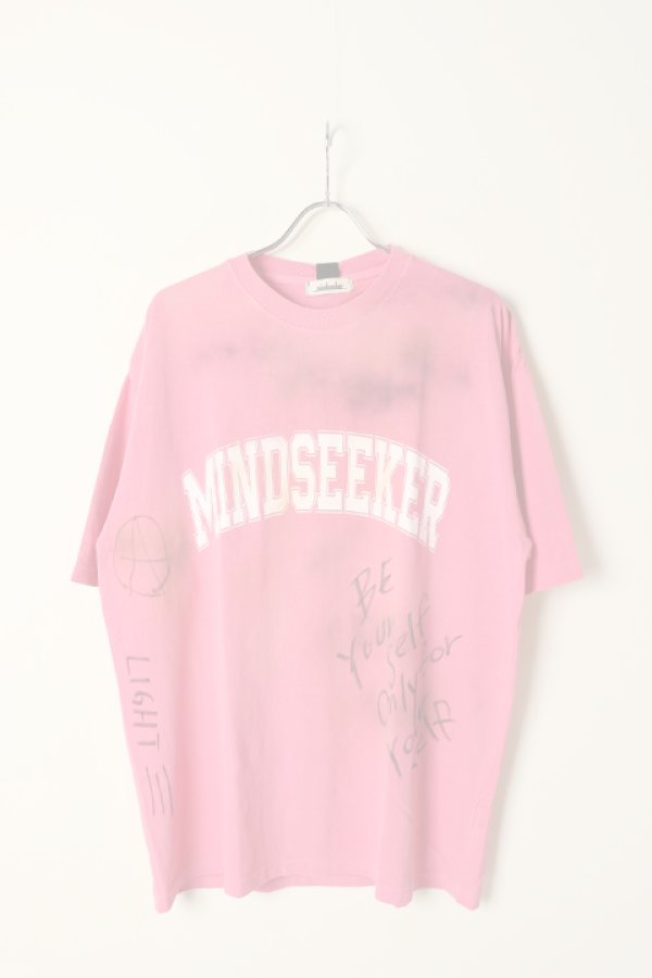 画像2:  {SOLD} mindseeker マインドシーカー HAND GRAFFITI STENCIL TEE {-BCS}  :MS1-23-014-PNK-ONE  (2)