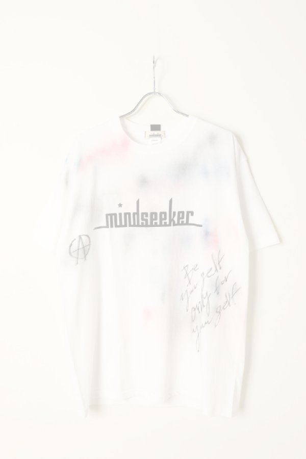 画像2:  {SOLD} mindseeker マインドシーカー HAND GRAFFITI STENCIL TEE {-BCS}  :MS1-23-014-WHT-ONE  (2)