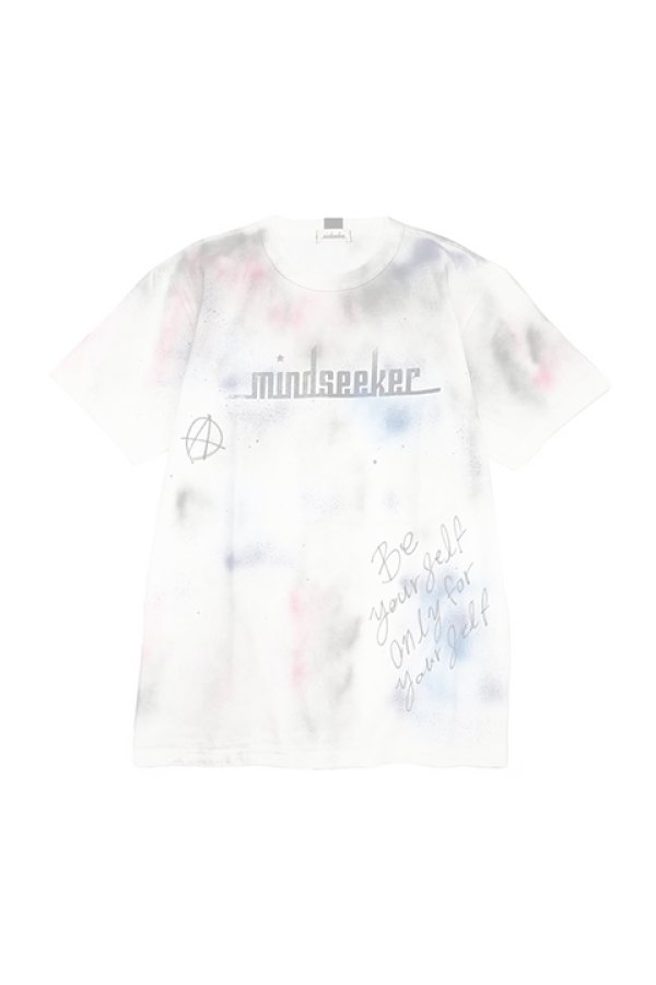 画像1:  {SOLD} mindseeker マインドシーカー HAND GRAFFITI STENCIL TEE {-BCS}  :MS1-23-014-WHT-ONE  (1)