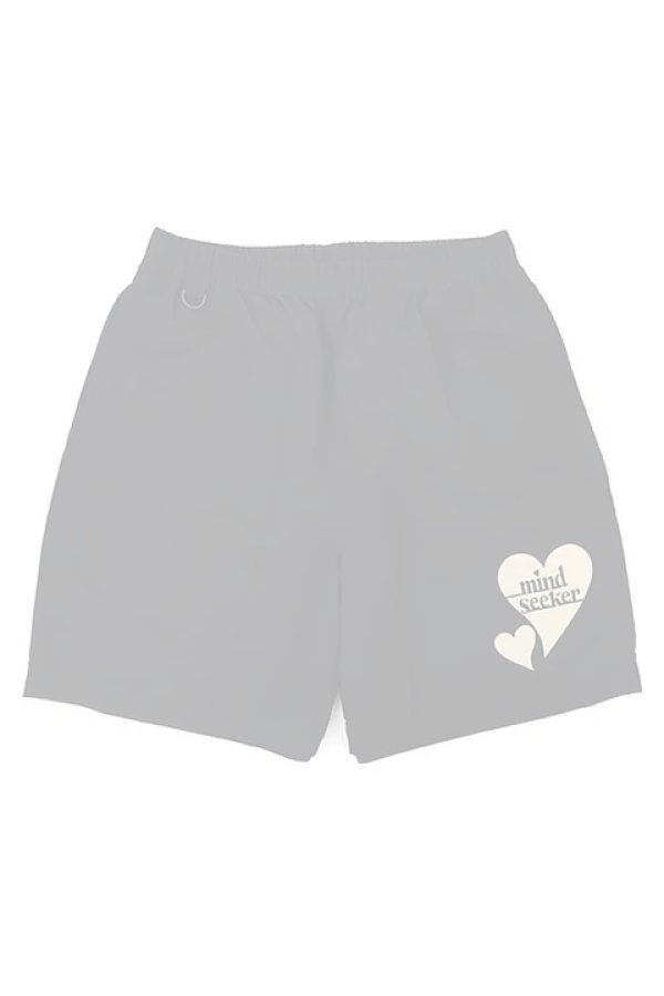 画像1:  {SOLD} mindseeker マインドシーカー HEART LOGO NYLON SHORTS {-BDS}  :MS2-23-007-BLK  (1)