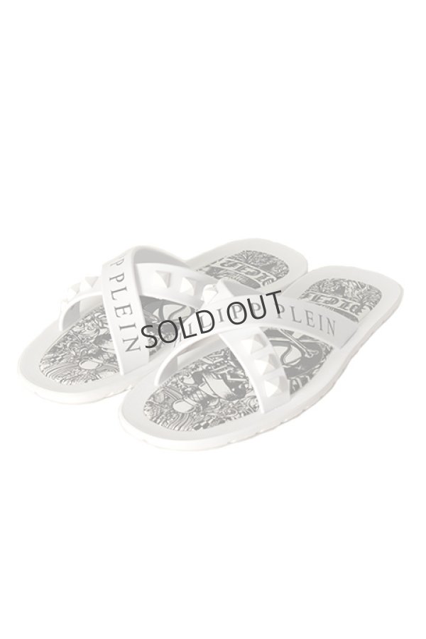 画像1: {SOLD}PHILIPP PLEIN HOMME フィリッププレインオム Sandals Flat "Bangor"{MSA0018-PXV025N-01K-AGS} (1)