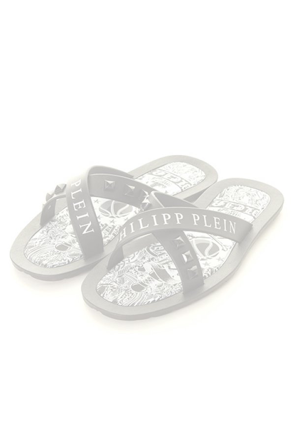 画像1:   PHILIPP PLEIN HOMME フィリッププレインオム Sandals Flat "Bangor"{MSA0018-PXV025N-02K-AGS} (1)