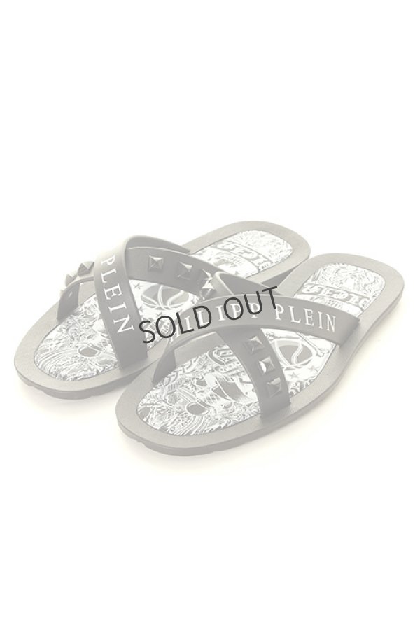 画像1: {SOLD}PHILIPP PLEIN HOMME フィリッププレインオム Sandals Flat "Bangor"{MSA0018-PXV025N-02K-AGS} (1)