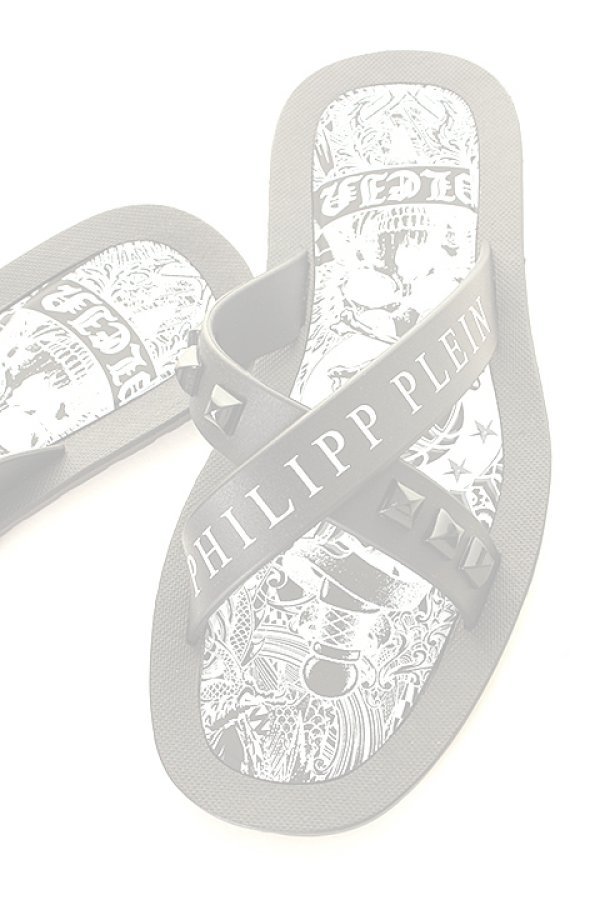 画像4:   PHILIPP PLEIN HOMME フィリッププレインオム Sandals Flat "Bangor"{MSA0018-PXV025N-02K-AGS} (4)