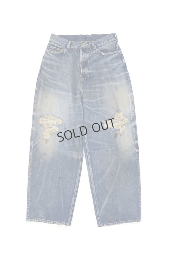 画像1: {SOLD}mindseeker マインドシーカー Knee Crash Buggy Denim Jeans{-BES} (1)