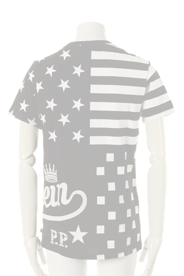 画像2:   PHILIPP PLEIN HOMME フィリッププレインオム T-shirt Round Neck SS "Aplike"{-AGS} (2)
