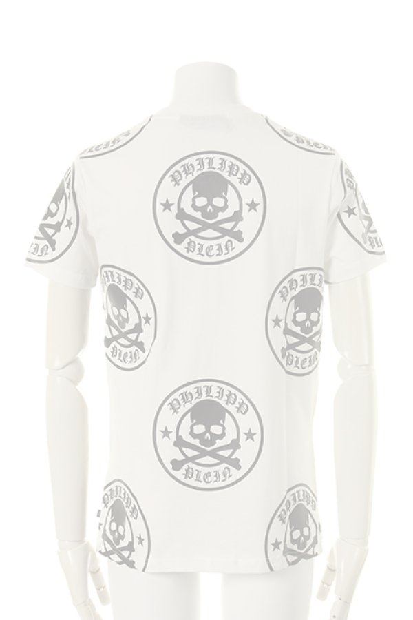 画像2:   PHILIPP PLEIN HOMME フィリッププレインオム T-shirt Round Neck SS "Plum"{-AGS} (2)