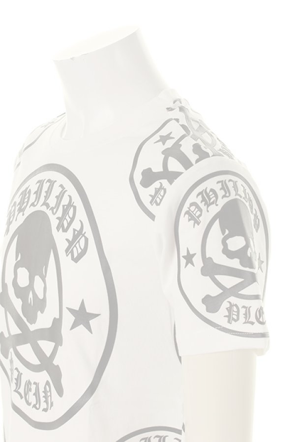 画像4:   PHILIPP PLEIN HOMME フィリッププレインオム T-shirt Round Neck SS "Plum"{-AGS} (4)