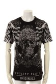 画像1: {SOLD}PHILIPP PLEIN HOMME フィリッププレインオム T-shirt Round Neck SS "Laurel"{-AGS} (1)