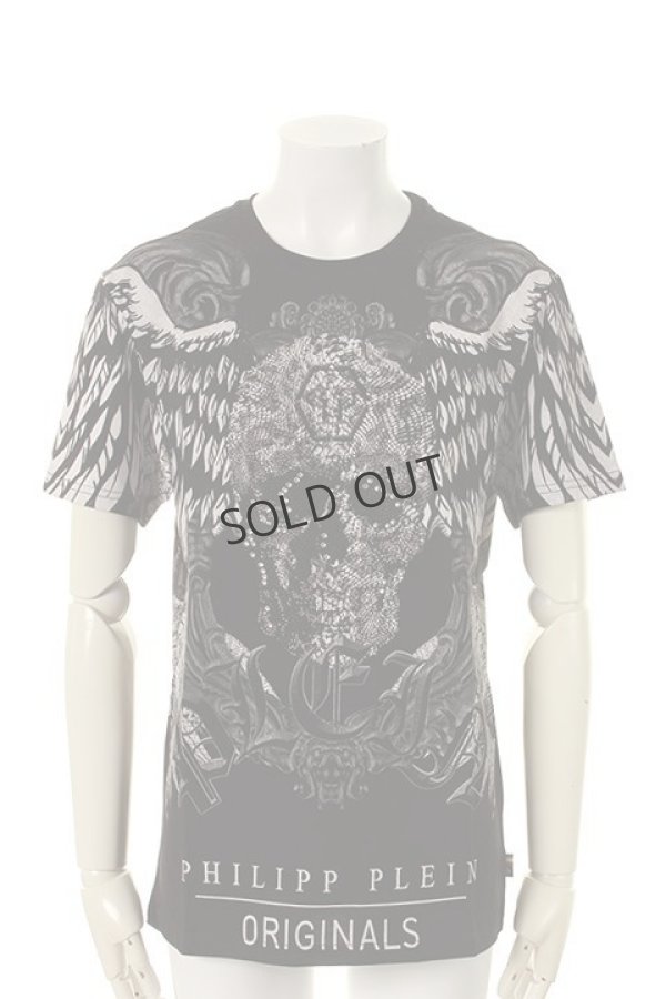 画像1: {SOLD}PHILIPP PLEIN HOMME フィリッププレインオム T-shirt Round Neck SS "Laurel"{-AGS} (1)