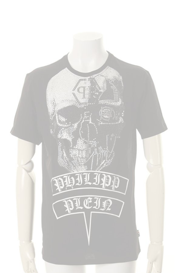 画像1:   PHILIPP PLEIN HOMME フィリッププレインオム T-Shirt Round Neck SS"Utako hotfix"{-AGA} (1)
