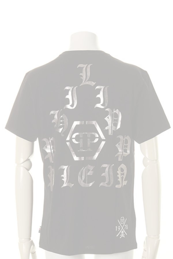 画像2:   PHILIPP PLEIN HOMME フィリッププレインオム T-Shirt Round Neck SS"Utako hotfix"{-AGA} (2)