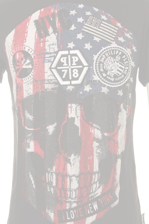 画像4:   PHILIPP PLEIN HOMME フィリッププレインオム T-Shirt Round Neck SS"dan"{-AGA} (4)