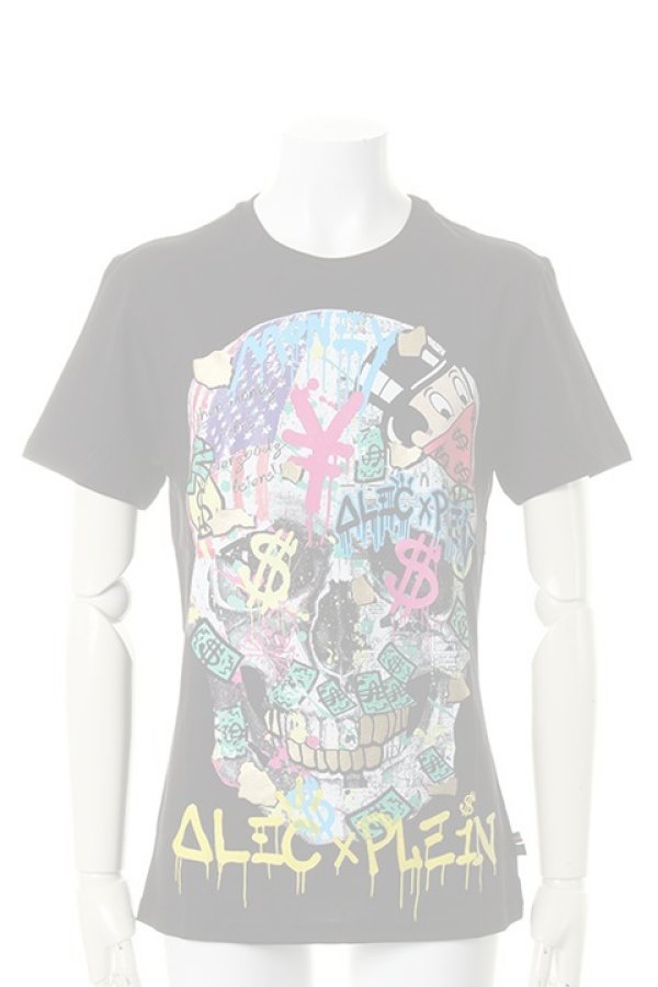 画像1:   PHILIPP PLEIN HOMME フィリッププレインオム T-shirt Round Neck SS "New Alec"{-AHS} (1)