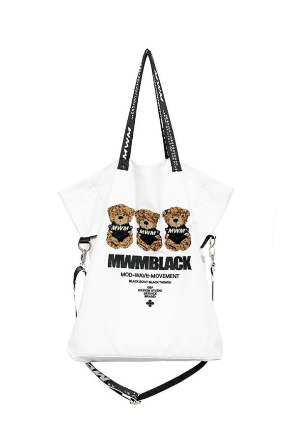 画像1: {お取り寄せ}MOD WAVE MOVEMENT モッドウェイブムーブメント TEDDY TOTE BAG{-BDA}{E-} (1)