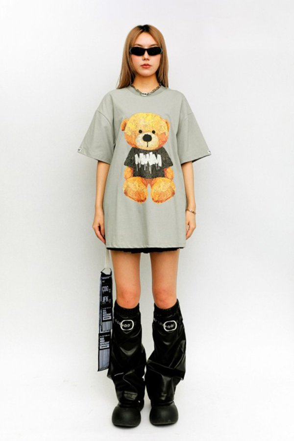 画像6: MOD WAVE MOVEMENT モッドウェイブムーブメント TEDDY T-SHIRT{-BFS} (6)