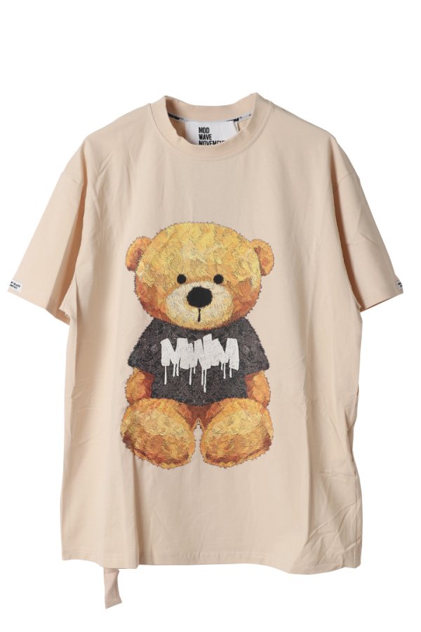 画像1: MOD WAVE MOVEMENT モッドウェイブムーブメント TEDDY T-SHIRT{-BES} (1)