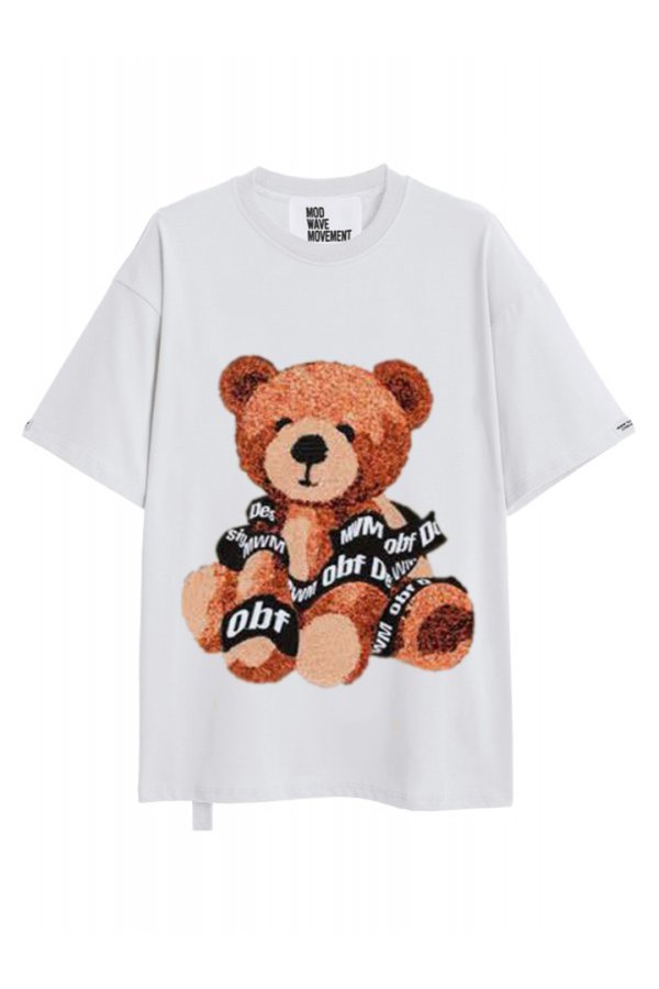 画像1: MOD WAVE MOVEMENT モッドウェイブムーブメント TEDDY T-SHIRT{-BFS} (1)