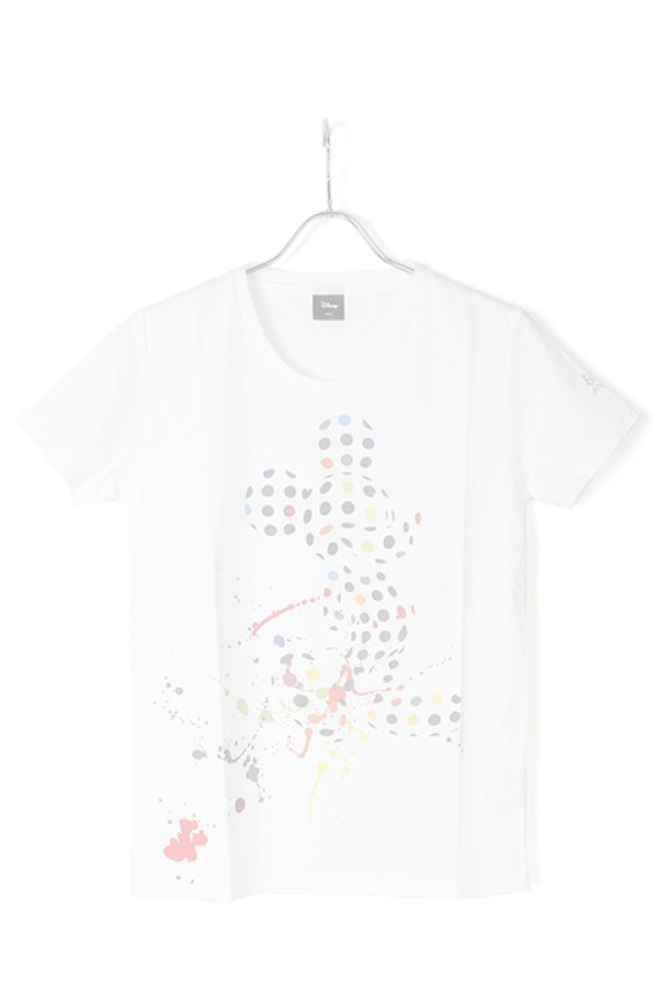 画像1:  {SOLD} maxsix マックスシックス ×Disney ディズニーコラボ Print T/Paint Mickey{-AHS} (1)