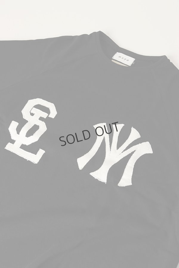 画像4: {SOLD}SLAVE OF MAYO スレイブオブメイヨー numbering patchwork raglan sweat cut sew{-BBA}(sof) (4)