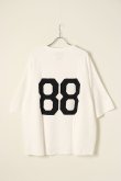 画像2: {SOLD}SLAVE OF MAYO スレイブオブメイヨー numbering patchwork raglan sweat cut sew{-BBA}(sof) (2)