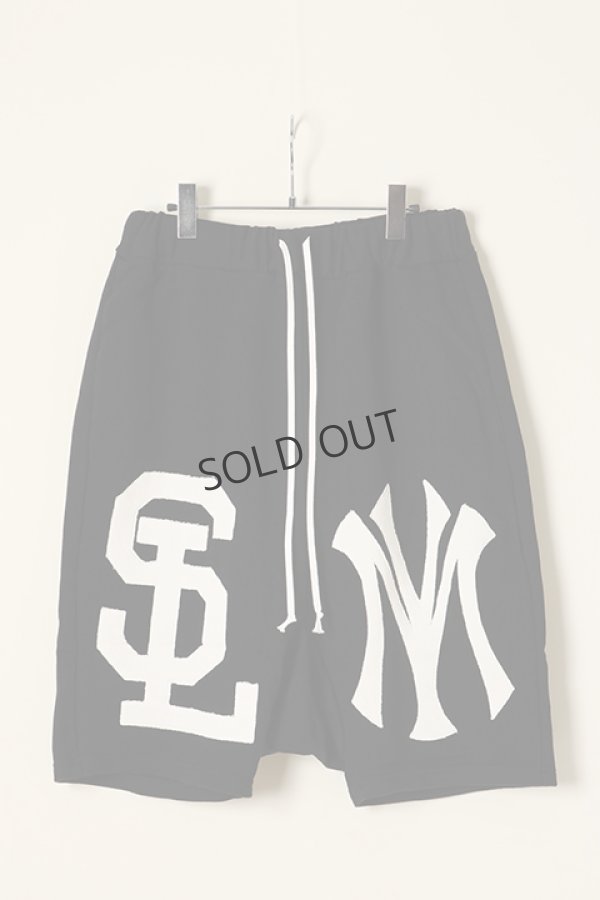 画像1: {SOLD}SLAVE OF MAYO スレイブオブメイヨー emblem patchwork sarouel sweat pants{-BBA}(sof) (1)