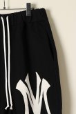 画像2: {SOLD}SLAVE OF MAYO スレイブオブメイヨー emblem patchwork sarouel sweat pants{-BBA}(sof) (2)