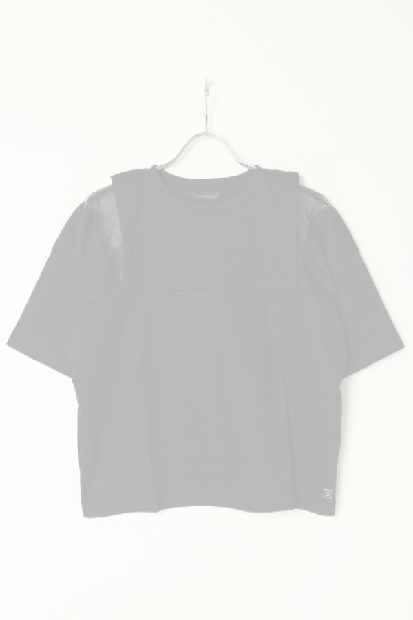 画像1:   NAKAGAMI ナカガミ メッシュショルダーＴシャツ{-BBS} (1)