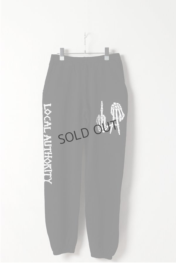 画像2: {SOLD}LOCAL AUTHORITY ローカルオーソリティ LA BONES FLEECE PANT{-BES} (2)