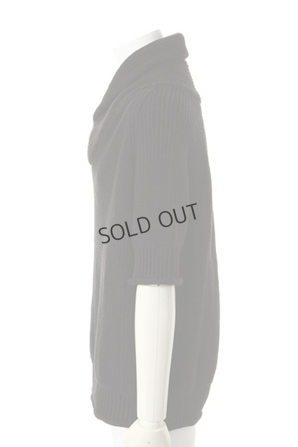 画像3: {SOLD}9200 by attack the mind 7 キュウセンニヒャク by アタックザマインドセブン Five parts sleeve loose shawl pullover{-AFS} (3)