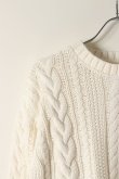 画像2: 9200 by attack the mind 7 キュウセンニヒャク by アタックザマインドセブン Crew neck cable pullover{NB-040CW01-10-AGA} (2)