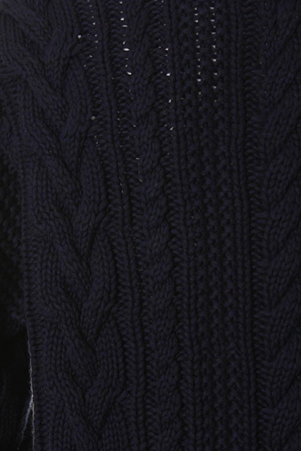 画像5: 9200 by attack the mind 7 キュウセンニヒャク by アタックザマインドセブン Drop shoulder cable V-NECK PULLOVER{NB-050CT01-57-AHS} (5)