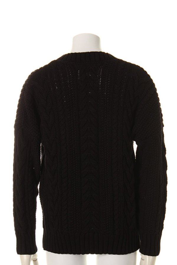 画像3: 9200 by attack the mind 7 キュウセンニヒャク by アタックザマインドセブン Drop shoulder cable V-NECK PULLOVER{NB-050CT01-99-AHS} (3)