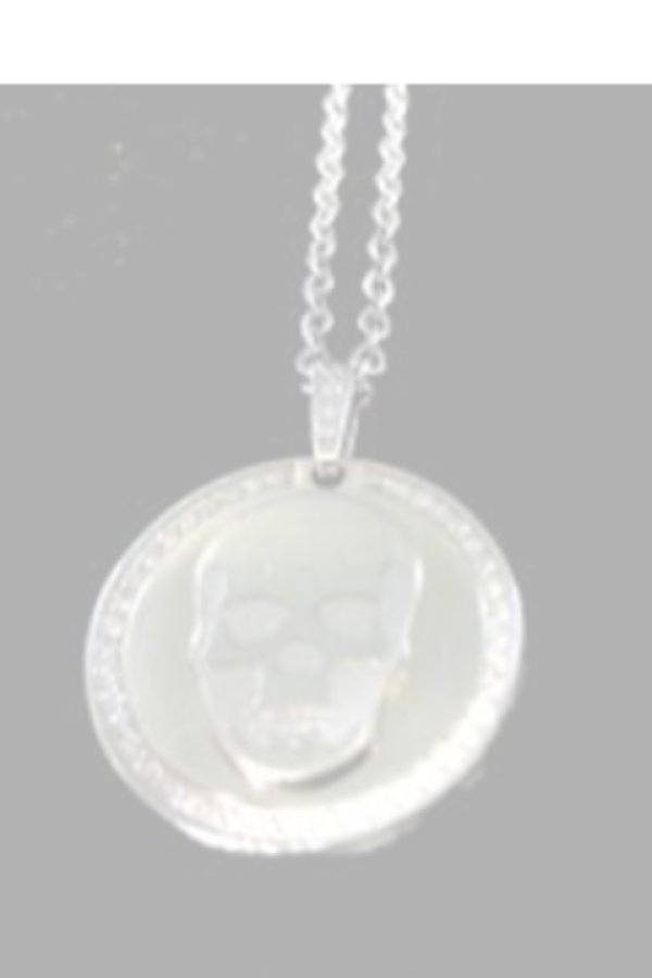 画像1:   lucien pellat-finet ルシアン ペラフィネ SKULL metal necklace{-AFS} (1)