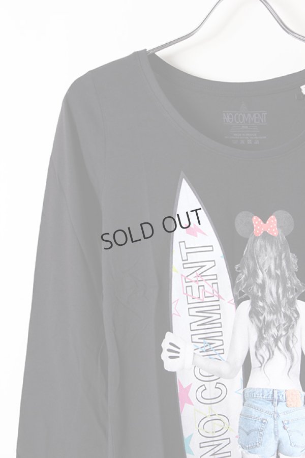 画像3: {SOLD}NO COMMENT PARIS ノーコメントパリ 【Japan Limited】L/S L-CREW surf girl{NC-LTL.LTN117-BLK-AIS} (3)