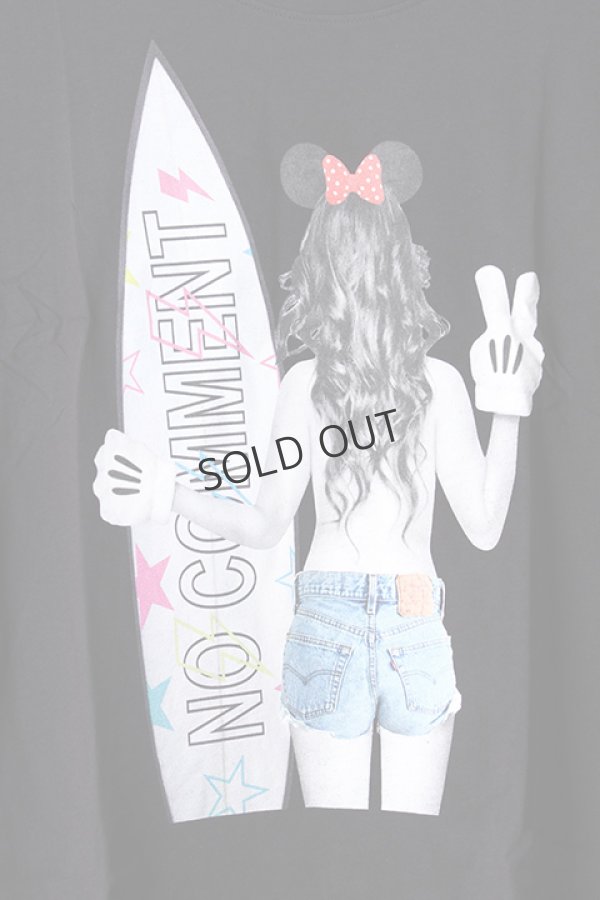 画像4: {SOLD}NO COMMENT PARIS ノーコメントパリ 【Japan Limited】L/S L-CREW surf girl{NC-LTL.LTN117-BLK-AIS} (4)