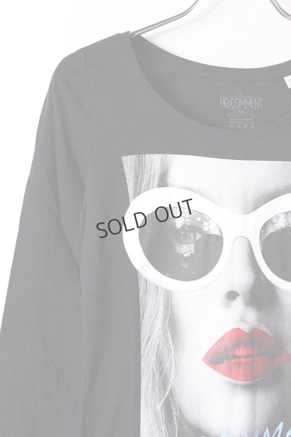 画像3: {SOLD}NO COMMENT PARIS ノーコメントパリ 【Japan Limited】L/S L-CREW wht glasses{NC-LTL.LTN143-BLK-AIS} (3)