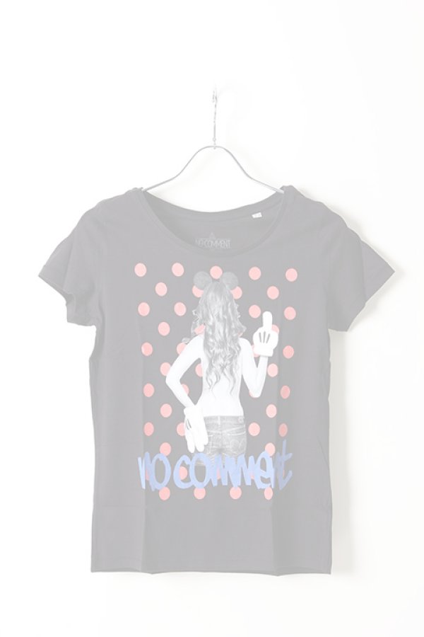画像1:   NO COMMENT PARIS ノーコメントパリ 【Japan Limited】T-SHIRT L-CREW dot girl{NC-TL.LTN118-BLK-AIS} (1)