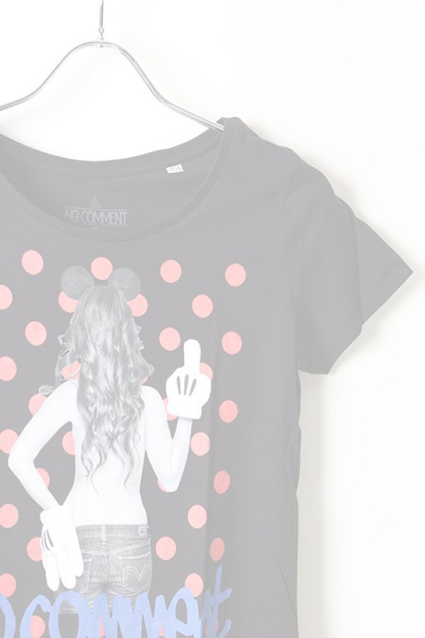 画像3:   NO COMMENT PARIS ノーコメントパリ 【Japan Limited】T-SHIRT L-CREW dot girl{NC-TL.LTN118-BLK-AIS} (3)