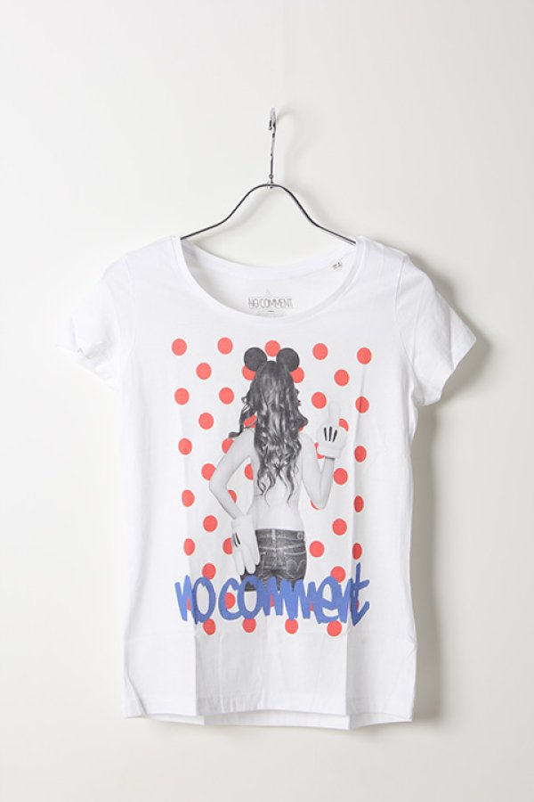 画像1: NO COMMENT PARIS ノーコメントパリ 【Japan Limited】T-SHIRT L-CREW dot girl{NC-TL.LTN118-WHT-AIS} (1)