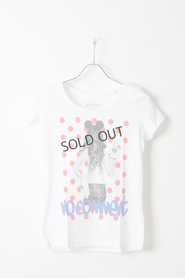 画像1: {SOLD}NO COMMENT PARIS ノーコメントパリ 【Japan Limited】T-SHIRT L-CREW dot girl{NC-TL.LTN118-WHT-AIS} (1)