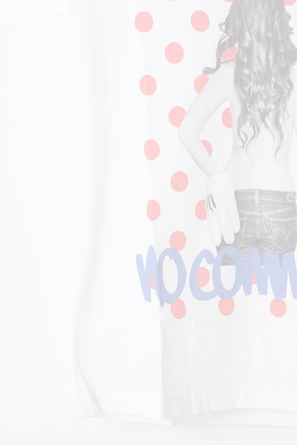 画像5:  {SOLD} NO COMMENT PARIS ノーコメントパリ 【Japan Limited】T-SHIRT L-CREW dot girl{NC-TL.LTN118-WHT-AIS} (5)