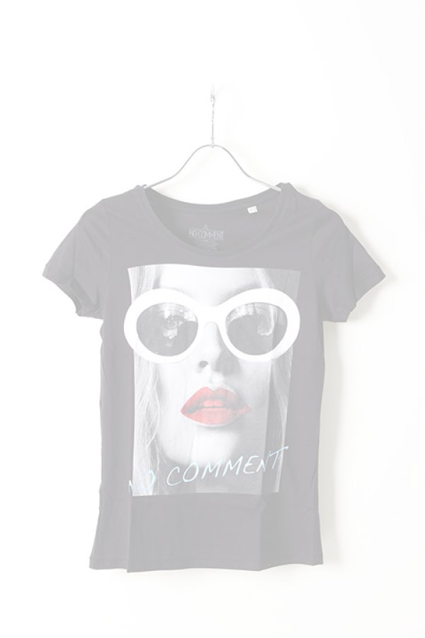 画像1:  {SOLD} NO COMMENT PARIS ノーコメントパリ 【Japan Limited】T-SHIRT L-CREW wht glasses{NC-TL.LTN143-BLK-AIS} (1)