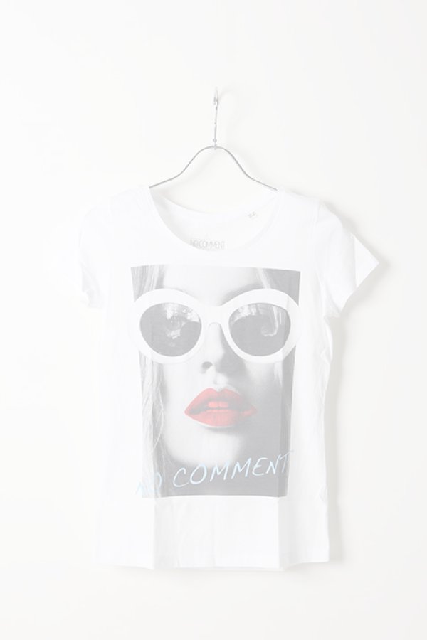 画像1:  {SOLD} NO COMMENT PARIS ノーコメントパリ 【Japan Limited】T-SHIRT L-CREW wht glasses{NC-TL.LTN143-WHT-AIS} (1)