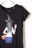 画像3: NO COMMENT PARIS ノーコメントパリ 【Japan Limited】T-SHIRT L-CREW witch apple{NC-TL.LTN147-BLK-AIS} (3)