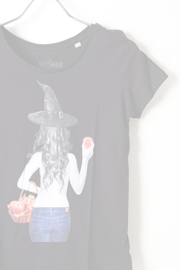 画像3:  {SOLD} NO COMMENT PARIS ノーコメントパリ 【Japan Limited】T-SHIRT L-CREW witch apple{NC-TL.LTN147-BLK-AIS} (3)