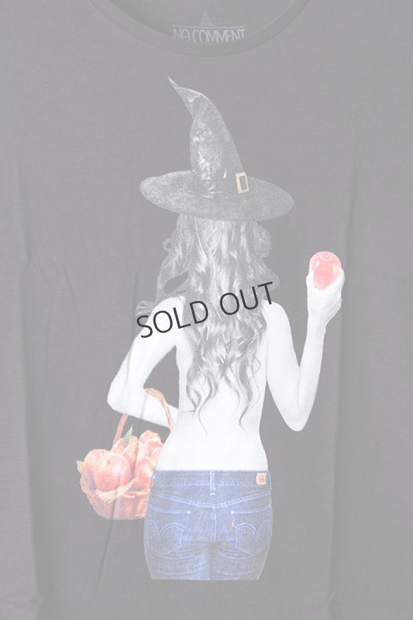 画像4: {SOLD}NO COMMENT PARIS ノーコメントパリ 【Japan Limited】T-SHIRT L-CREW witch apple{NC-TL.LTN147-BLK-AIS} (4)