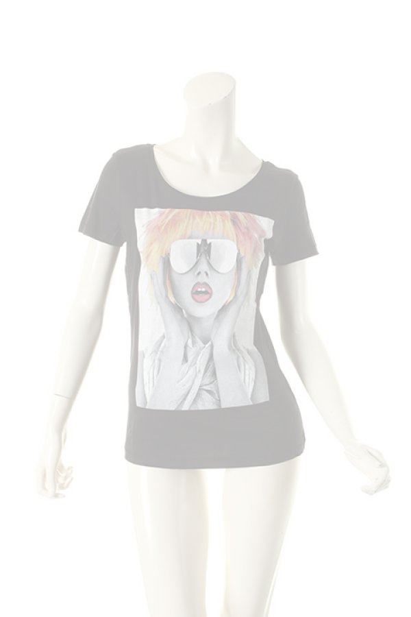 画像1:   NO COMMENT PARIS ノーコメントパリ 【Japan Limited】T-SHIRT L-CREW punk hair{NC-TL.LTN18-BLK-AGS} (1)