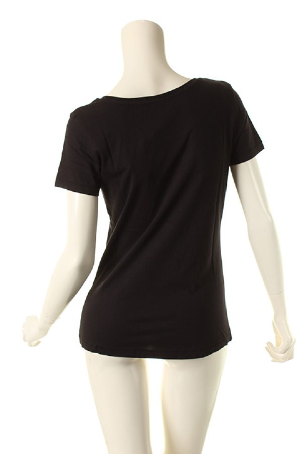 画像2: 【 50%OFF セール9,680円→4,840円】 NO COMMENT PARIS ノーコメントパリ 【Japan Limited】T-SHIRT L-CREW punk hair{NC-TL.LTN18-BLK-AGS} (2)